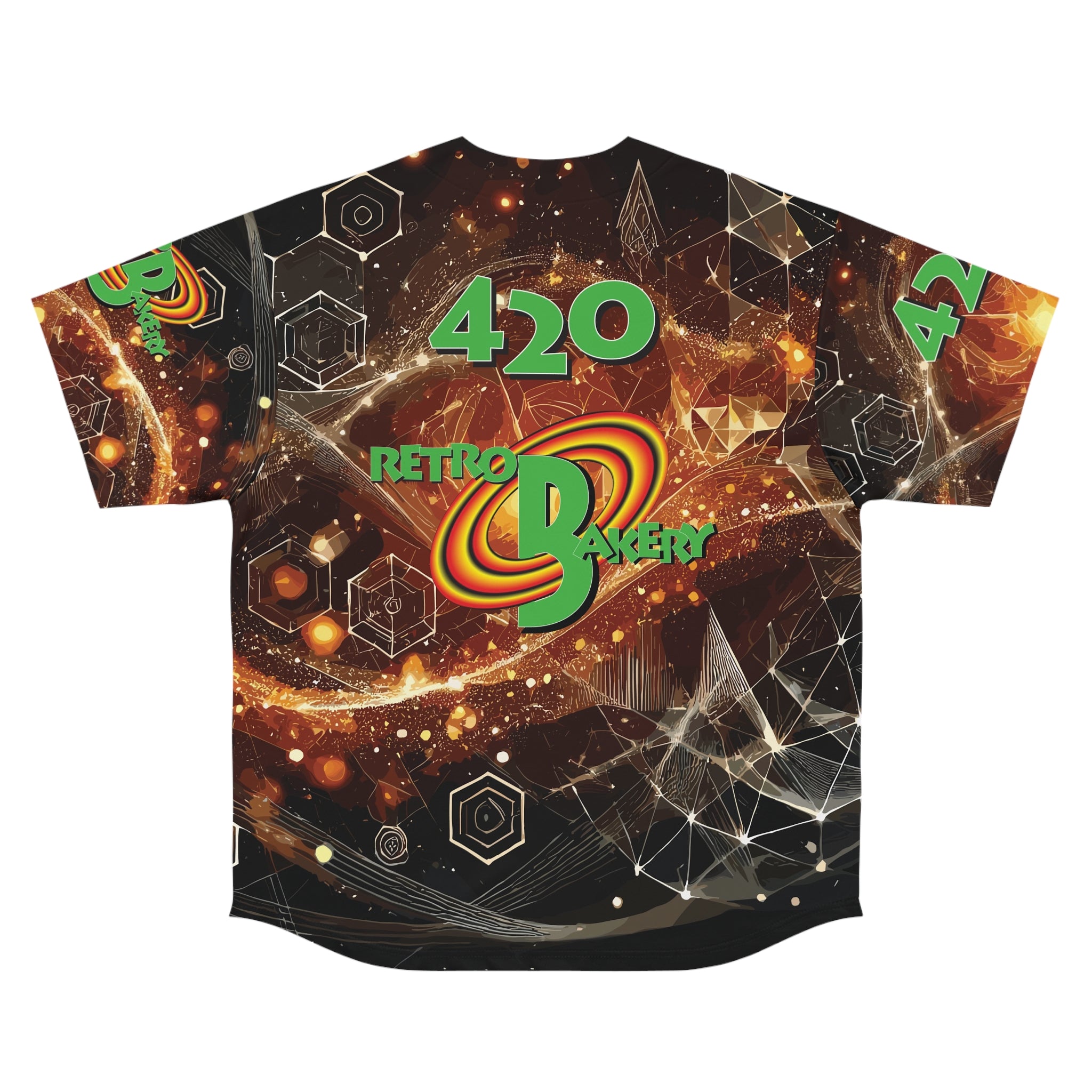 Retro Bakery Astral Space Jammed Jesery Button Up